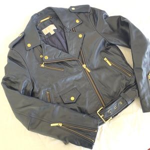 Michael Kors Leather Moto Jacket
